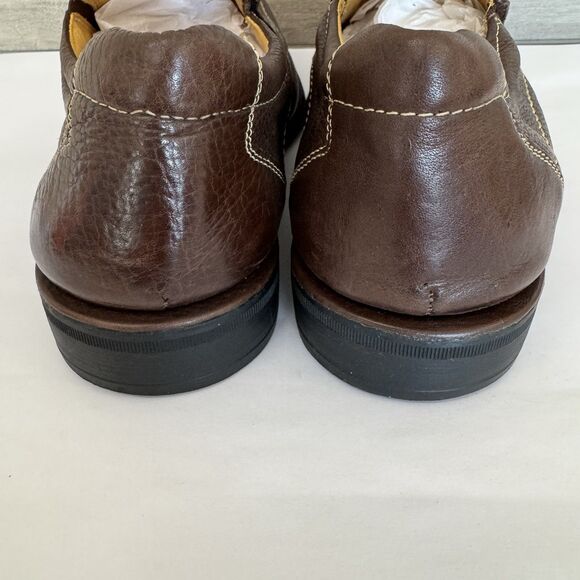 Sandro Moscolini Brown Pebble Distressed‎ Leather Loafer Shoes Men 10.5 D Casual main image 8